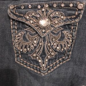 L.A. Idol Rhinestone Embellished Jeans Size 7